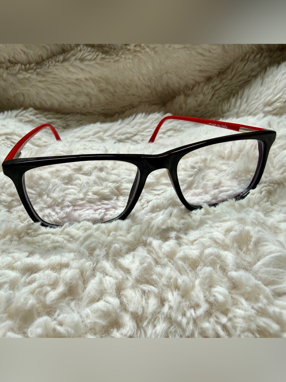 OP glasses made in Italy Classic Black Red Glasses *frames only*